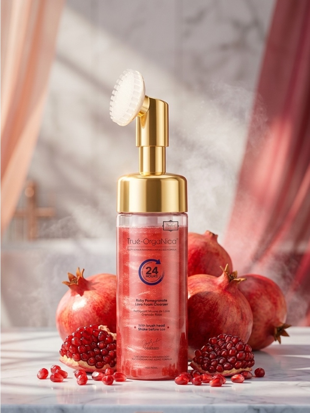 True-Organica Ruby Pomegranate Lava Foam Cleanser ~ Retail $180